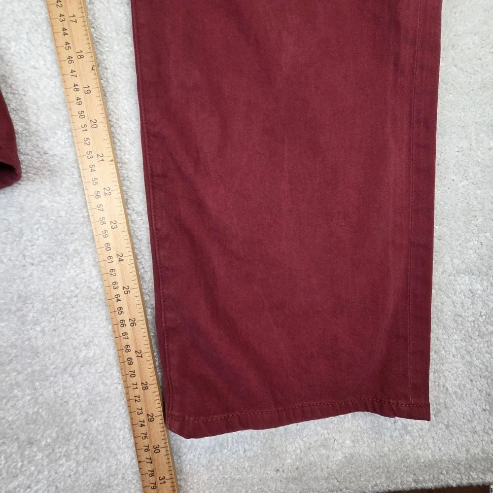 AG Adriano Goldschmied The Graduate Tailored Leg Pants Burgundy Red 40x30 Mens